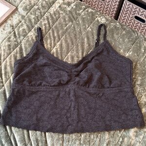 Aerie Black Lace Longline Bralette